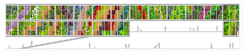Illustration for article titled Behold the Gigantic Vertical Farm That the US Built For the World's Fair